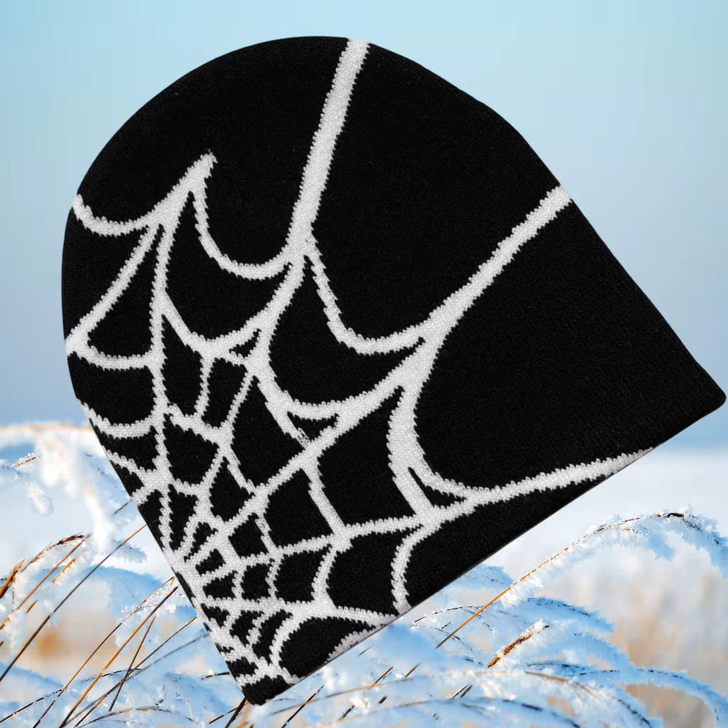 Spider web beanie